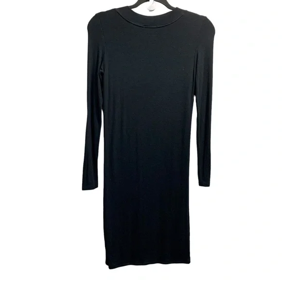 ATM Anthony Thomas Melillo Wide Neck Bodycon Long Sleeve Dress